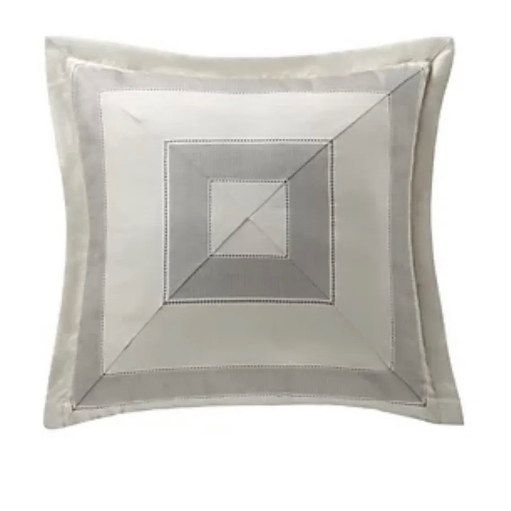 Rose Tree Sienna Euro Sham Neutral Stripes 26" x 26" NEW One Euro Sham